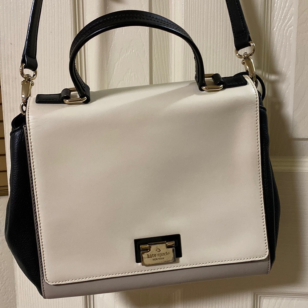 Black and white Kate spade bag